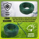 50m Garden Hose Pipe Reel Ready Reinforced PVC Braided Heavy Duty Outdoor Hose Pipe For Lawn Watering Garden Car Van